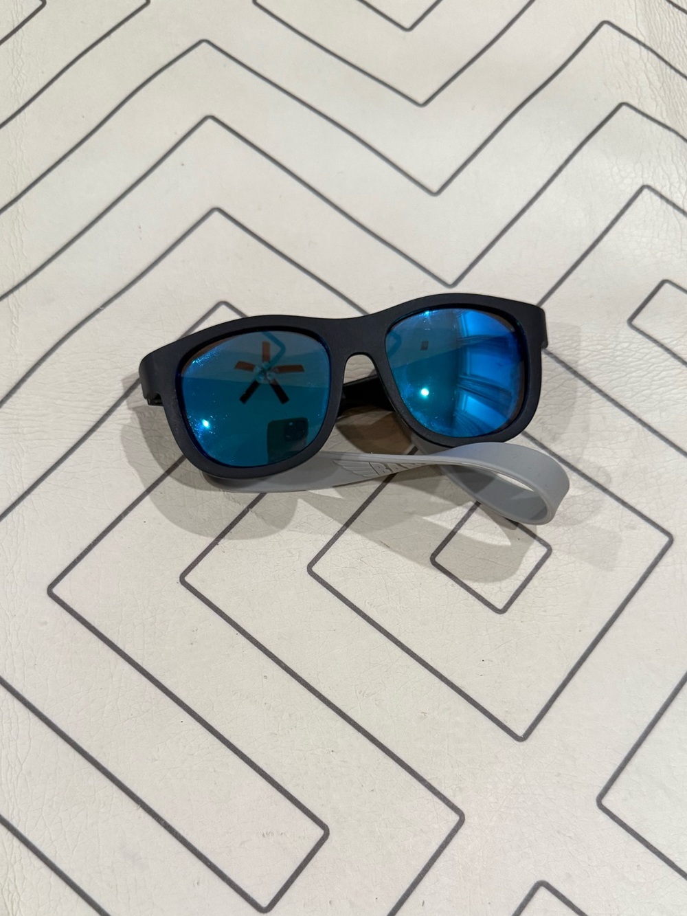 Babiators Jet Black Navigator Polarized Cobalt Blue Mirrored Lenses Sunglasses